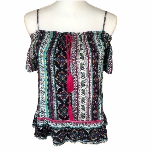 Dolce Vita Open Shoulder Top Canary - Picture 1 of 8